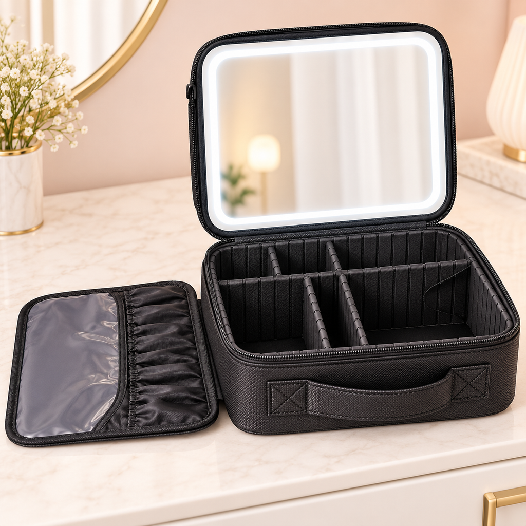 Organizador de Maquillaje con Espejo LED