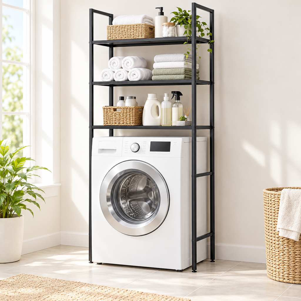 Organizador Baño Lavadora Rack 3 Niveles